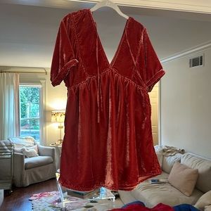 Free People velvet dress XS